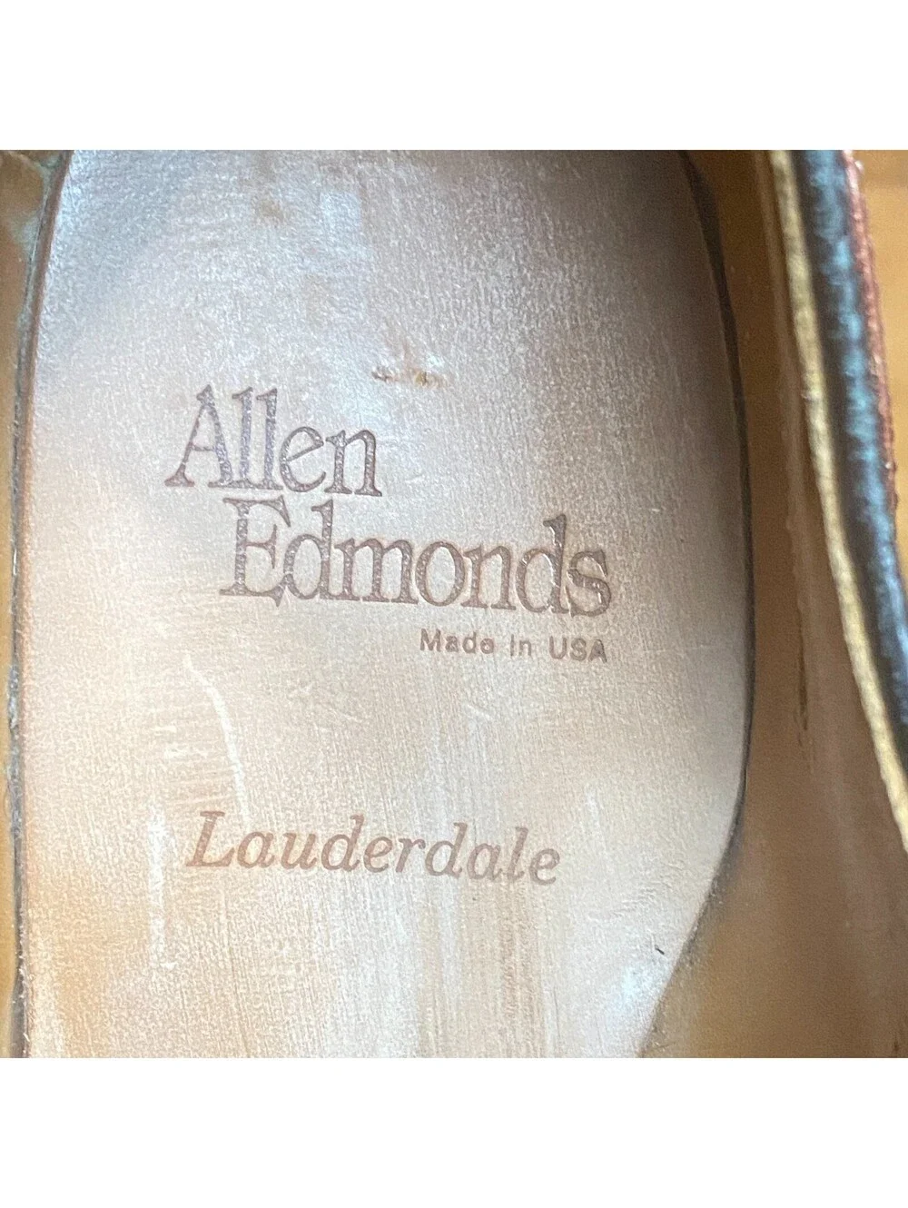 Allen Edmonds Lauderdale Cap Toe Oxford Shoes Mens 8.5 D Woven Brown Leather USA